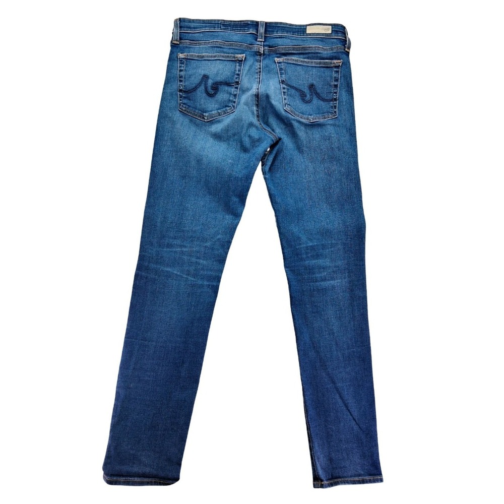 AG Farrah Skinny Ankle Jeans Womens 31R Blue Mid Rise Distressed Stretch Denim - Picture 8 of 11